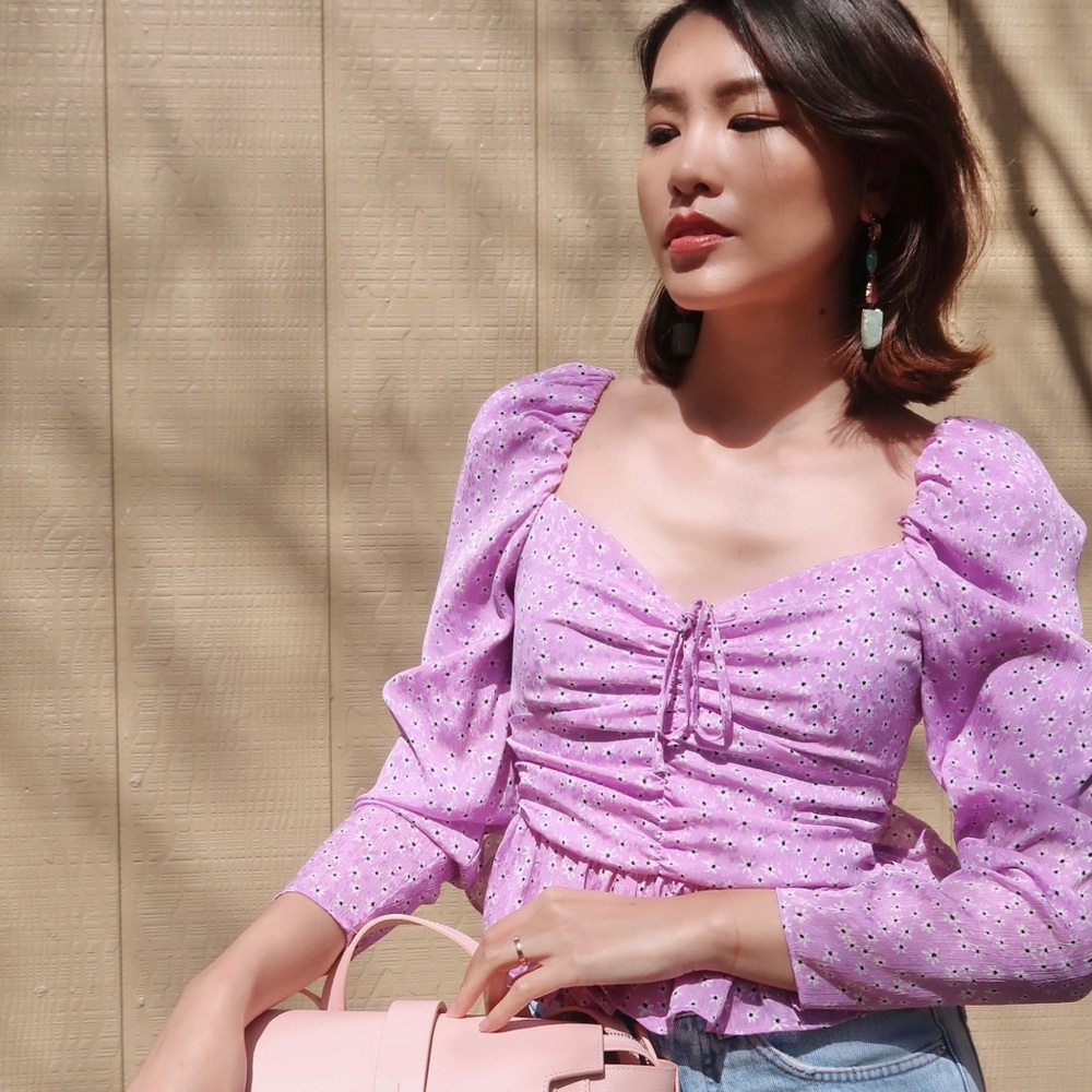 Zara Print Blouse Top